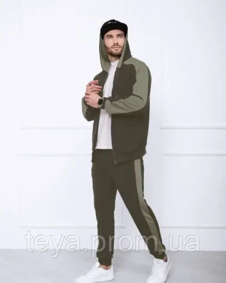 Спортивний костюм колір хакі/м'ятний розміри 3XL, L, S, M, XL, XXL FI_004614 | Зображення 1