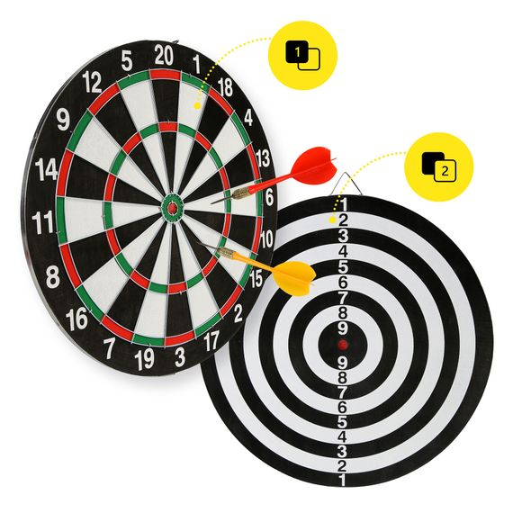 Дартс класичний Cornix Dartboard Game 2 в 1 40.5 см + 2 комплекти дротиків XR-0392 | Зображення 2