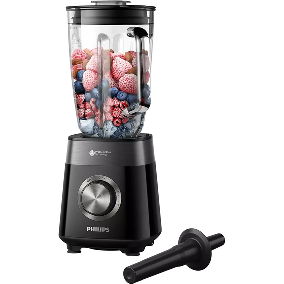 Блендер Philips стаціонарний Series 5000, 1200Вт, чаша-2000мл, скло, чорний (HR3030/00) | Зображення 1