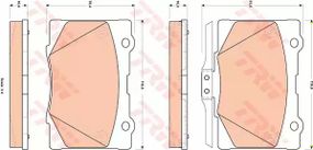 Колодки гальмівні дискові HONDA LEGEND передн.  TRW (GDB3498)