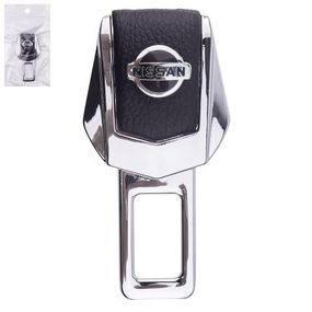 Заглушка ременя безпеки (1 шт.) метал.хром.шкiра