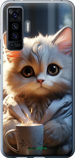 Чохол на Vivo X50 Білий кіт "5646u-1955-2448"