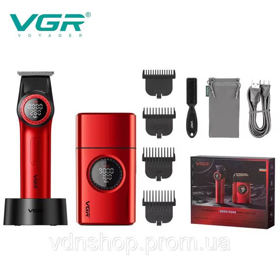 Машинка для стрижки волосся з різними насадками VGR, Машинка для стрижки волосся потужна ZK-34 | Зображення 1