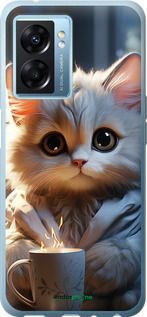 Чохол на Oppo A77 5G Білий кіт "5646u-1377-2448"