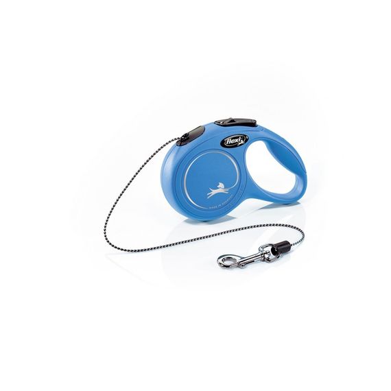 Повідець-рулетка Flexi для собак New Classic трос синя розмір XS 3 м/ 8 кг
