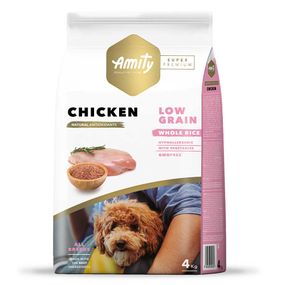 Корм Amity Super Premium Chicken сухой с курицей для взрослых собак всех пород 4 кг