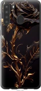 Чехол на Samsung Galaxy A21 Роза 3 из силикона FCh_052267
