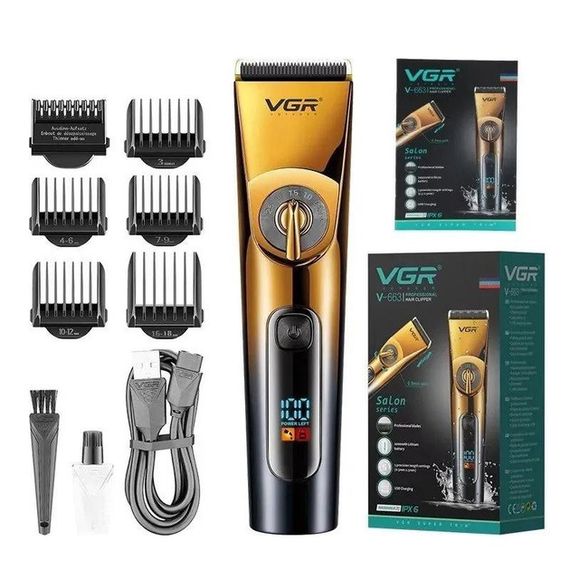 Тример бездротовий VGR V-663, Стильна машинка для стрижки, Бритва тример DJ-992 для бороди | Зображення 2