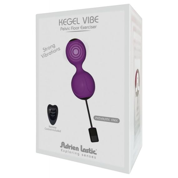 Вагинальные шарики с вибрацией и пультом Adrien Lastic силиконовые, фиолетовые Sex Aura | Зображення 4