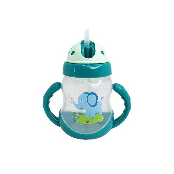 Бутылочка пластиковая с ручками MGZ-0322(Green) 250 мл | Зображення 1