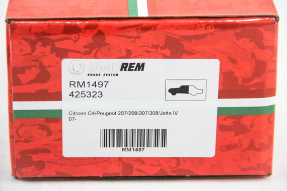 Колодки передні гальмівні Citroen C4/Peugeot 207/208/307/308/Jetta IV 07-, GOODREM (RM1497) | Зображення 2