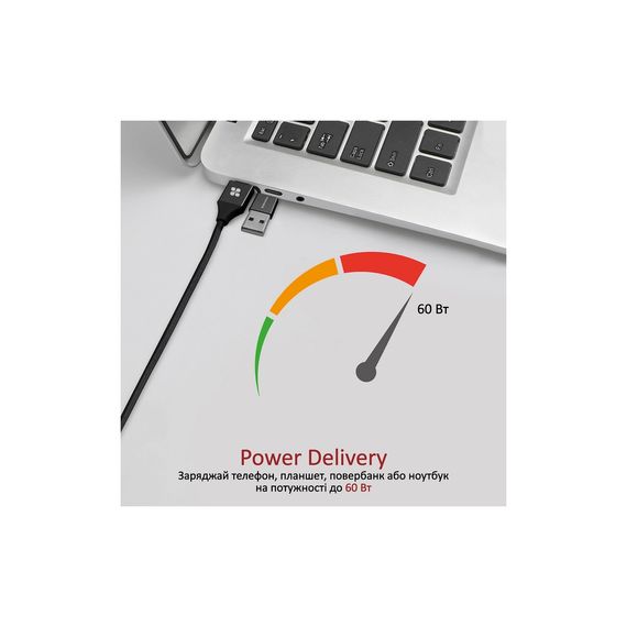 Дата кабель USB 2.0 AM to Lightning + Micro 5P + Type-C pentapower.black Promate (pentapower.black) | Зображення 3
