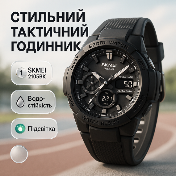 Часы военной тематики SKMEI 2105BK, Армейские часы милитари Военные с батарейкой TV-85