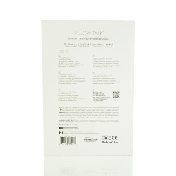 Розкішний вібратор-пульсатор з присоскою Pillow Talk - Feisty Thrusting Vibrator Pink | Зображення 6