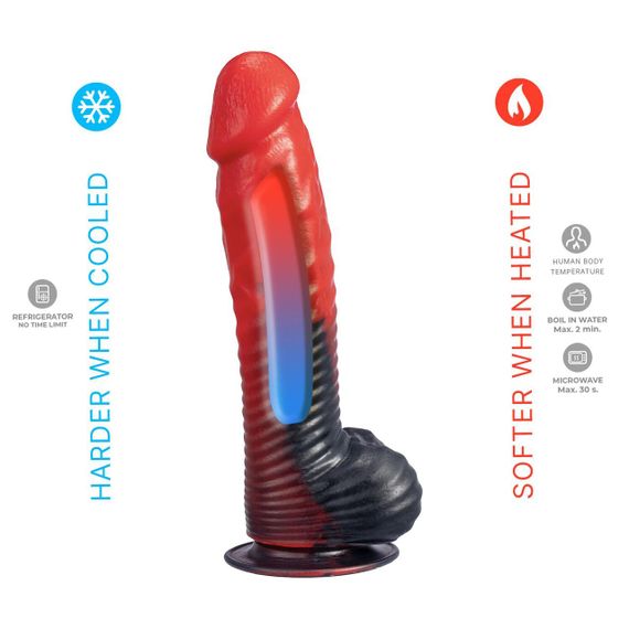 Фалоімітатор SilexD Fantasy Liquid Silicone Devil 8in Red Sex Aura | Зображення 1