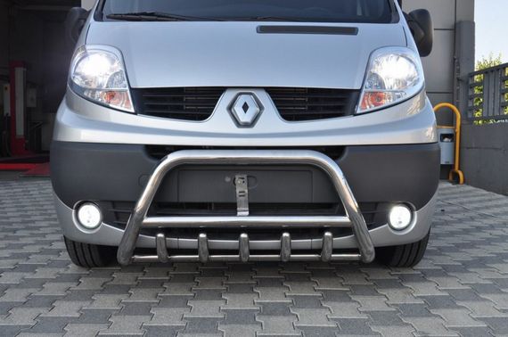 Кенгурятник WT003-4 (нерж.) Без надписи для Opel Vivaro 2001-2015 гг | Зображення 5
