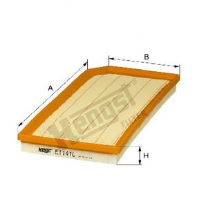 Фильтр воздушный VW Golf V/VI 2.0 TSI 06-13, Hengst, E1141L,