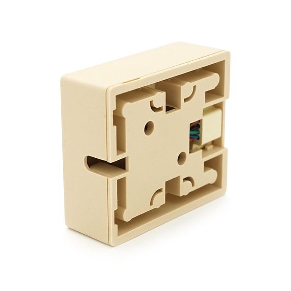 Розетка Ritar UTP 8P8C RJ45 1 порт Cat-3, бежева накладна на липучці | Зображення 1