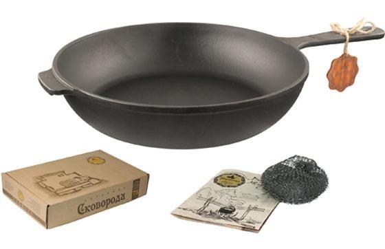 Сковорода- сотейник чавунна "Наша Майстерня" Ø28см з литою ручкою | Зображення 1