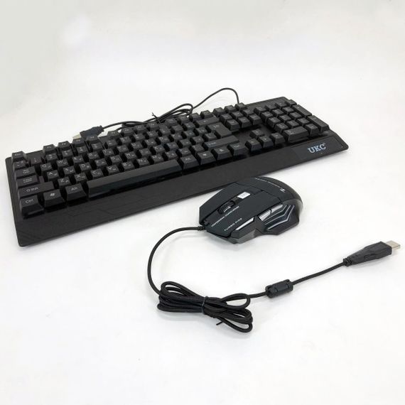 Клавиатура+мышка UKC с LED подсветкой от USB M-710, клавиатура игровая с подсветкой VJ-695 и мышкой | Зображення 9