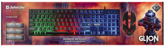 Комплект Defender Glion C-123 USB UA Black (45122) | Зображення 4