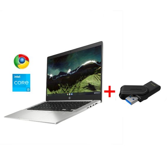 Ультрабук HP Pro c640 G2 Chromebook / 14" (1920x1080) IPS / Intel Core i3-1115G4 (2 (4) ядра по 2.2 - 4.1 GHz) / 8 GB DDR4 / 256 GB SSD / Intel UHD Graphics / WebCam / ChromeOS б/в + Подарунок Флеш-накопичувач Kingston DataTraveler Exodia S 64 ГБ