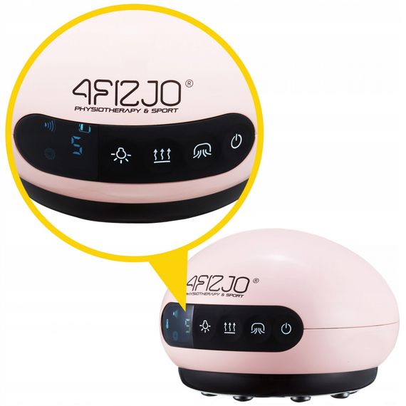 Масажна вакуумна банка 4FIZJO акумуляторна з ІЧ прогріванням 4FJ0518 Pink (P-5907739318701) | Зображення 3
