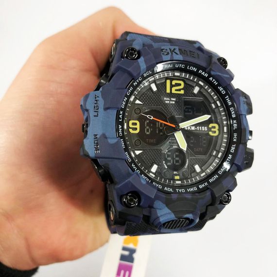 Часы для военных и отдыха SKMEI 1155BCMBU, Брендовые мужские часы спортивные многофункциональные MO-13 | Зображення 2