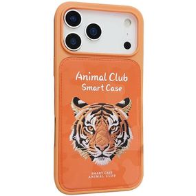 TPU+PC чехол Animal Club для Apple iPhone 17 Pro (6.3") Hermes Orange