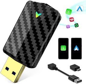 Беспроводной адаптер для CarPlay Android Auto для авто с проводным Карплей, WiFi Bluetooth iOS 10+/Android 11+