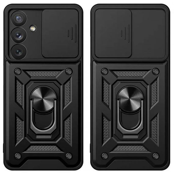 Чохол Ummi Camshield Serge Ring для Samsung Galaxy S24 FE Чорний | Зображення 1