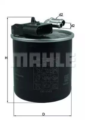 Фільтр паливний MAHLE/KNECHT MB Vito 114, V220-250 CDI, MAHLE/KNECHT (KL950) | Зображення 2