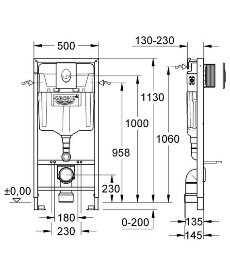 Система инсталляции для унитаза 3 в 1 Grohe Rapid SL (38722001) | Зображення 5