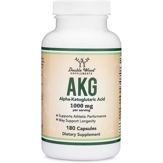 Антиоксидант Double Wood Alpha-Ketoglutaric Acid (AKG) 1000 mg (2 caps per serving) 180 Caps