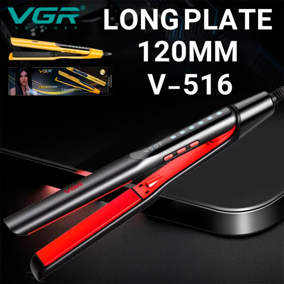 Плойка VGR V-516 BLACK, температура до 230°C, керамічне покриття, LED дисплей, LED дисплей | Зображення 3