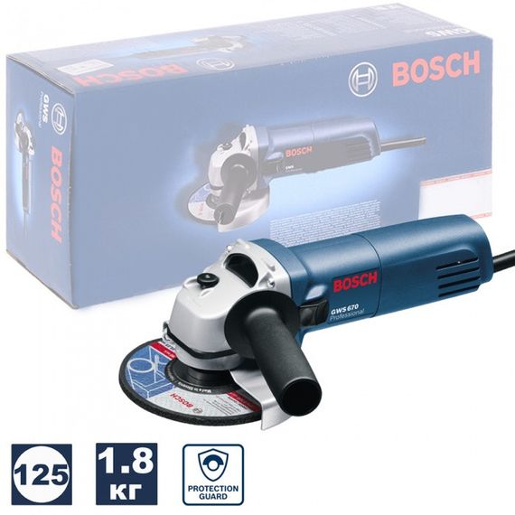 Кутова шліфмашина Bosch GWS 670 Professional (0601375606)