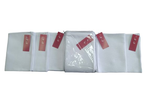 Набір кухонних рушників вафельних 5 шт М&М 70x45 см Білі (213744) | Зображення 2