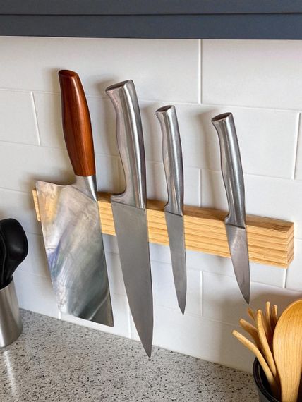 Держатель для ножей магнитный Primo Bamboo, бамбук, 30 см | Зображення 1