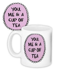 Чашка з принтом You, me & a cup of tea 330 мл (KR_19L003)