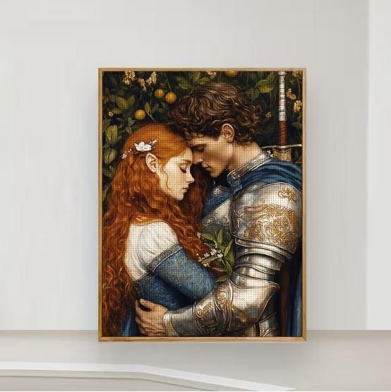 Набор для вышивки крестом JOZYSH "Сердце под латами" 14CT, 30x40 см, канва Аида с нанесенным рисунком | Зображення 6