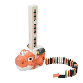 Детская игрушка "Динозавр-домино" 8090-B(Rose-Red) свет, музыка