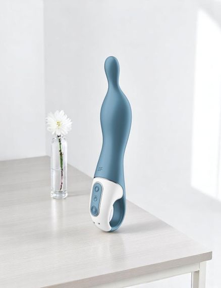 Вібратор для точки А Satisfyer A-Mazing 1 Blue – стимуляція точки A, вигнутий корпус, 12 режимів вібрації | Зображення 1