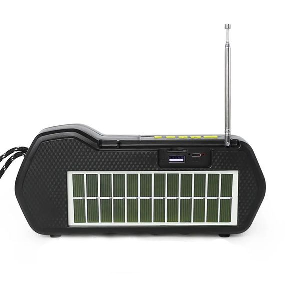Радіоприймач із сонячною панеллю та Powerbank (1500мАг), МР3-плеєром, CL-823 / Портативна бездротова Bluetooth колонка / LED | Зображення 3