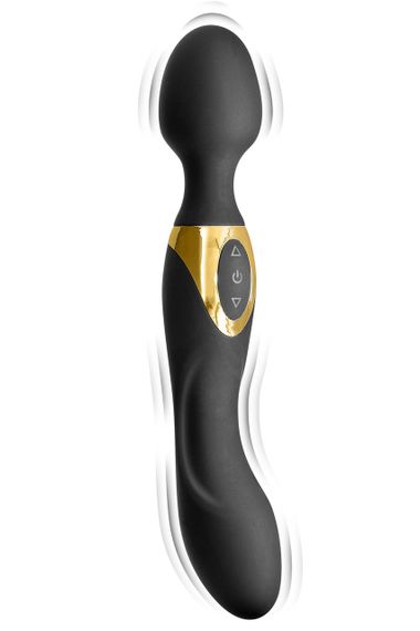 Силиконовый вибромассажер WAND VIBRO MY GODDESS BLACK EMP sexstyle | Зображення 2