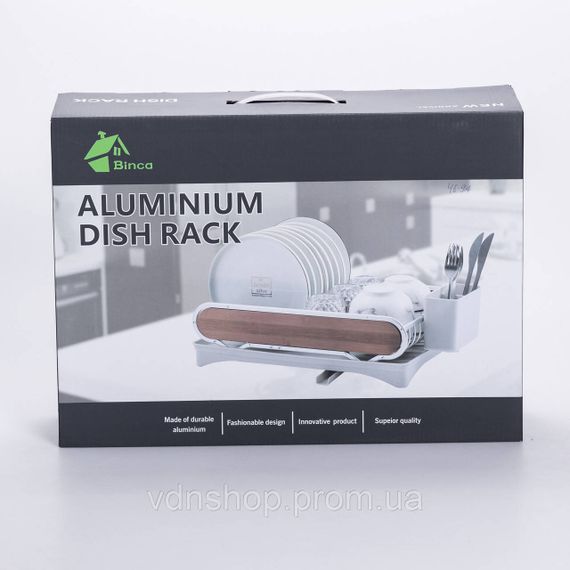 Сушарка для посуду алюмінієва з піддоном пластиковим 47x29x13 см HP-46-9-A | Зображення 4