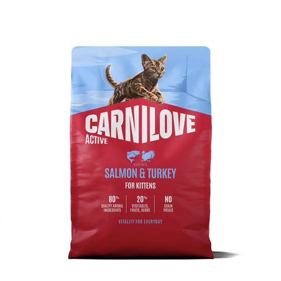 Сухий корм для кошенят з індичкою та лососем Carnilove Active Salmon & Turkey Kitten, 2 кг