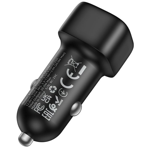 АЗП Borofone BZ34A Cloud PD20W (1USB-C) Black | Зображення 4