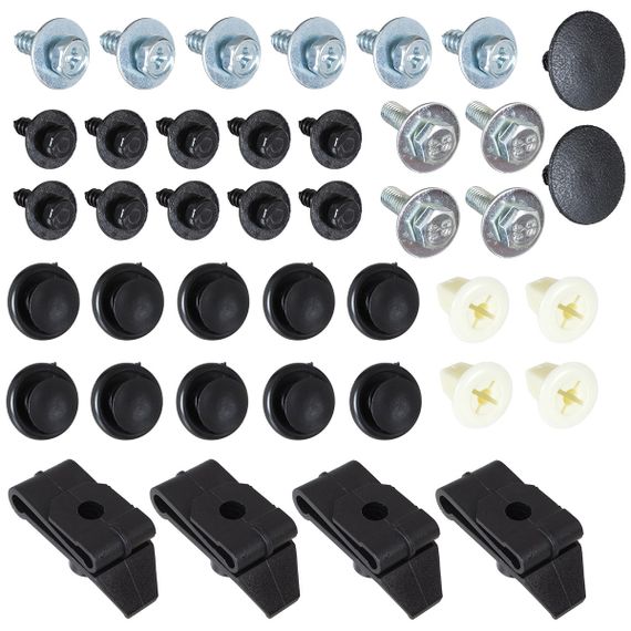 Toyota Yaris I II III (99-19) набір кліпс 40 штук для кріплення кришки двигуна, Тойота Яріс 1 2 3