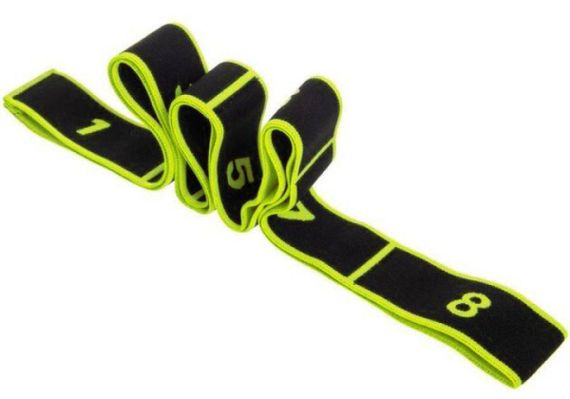 Еспандер стрічковий EasyFit Medium (M) 90х3 см гумка з петлями для розтяжки, фітнесу та тренувань Зелений (EF-1682-GN) | Зображення 3