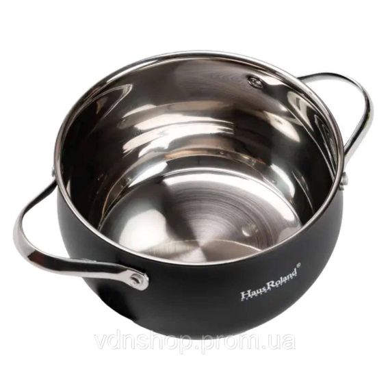 Набір посуду для приготування з нержавіючої сталі 12 предметів, чорний HP33548 | Зображення 5